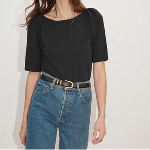 Nation LTD Deana envelope tee in black